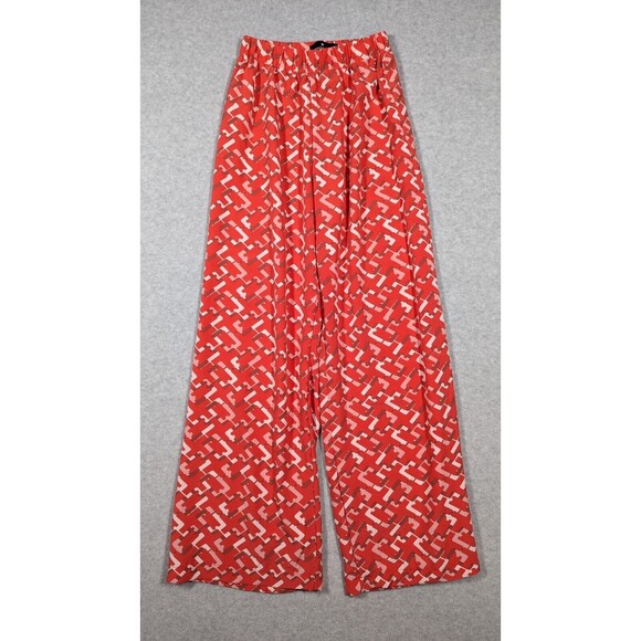 Pomander Place Women Pants Small Peterson Geo Link Wide Leg High‎ Rise Pull On - Picture 1 of 11